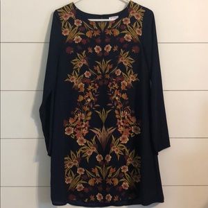 Perfect for Fall! Navy Long Sleeve Dress